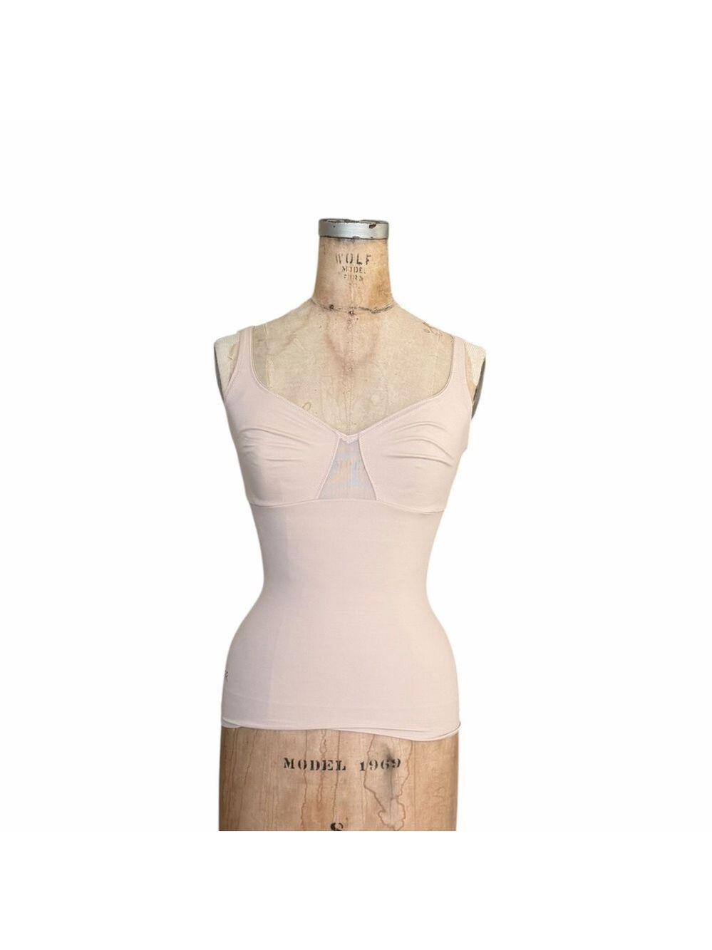 Ruby Ribbon Women's Cream Shape Wear Camisole 34 Pin Up Coquette Matte Beige